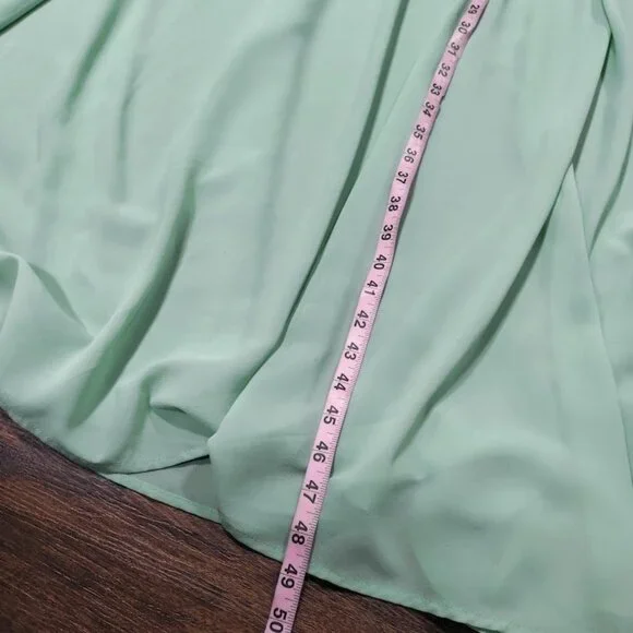 Marine Blu Whimsy Wedding Bridesmaid Maxi Dress Sage Green Women's Size Small - Picture 7 of 10